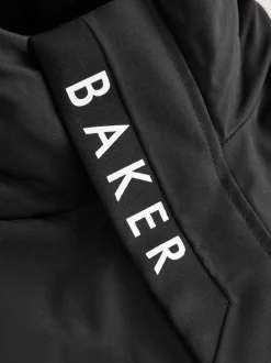 Schoolkleding|Baker by Ted Baker - Regenbestendige gewatteerde zwarte bomberjas