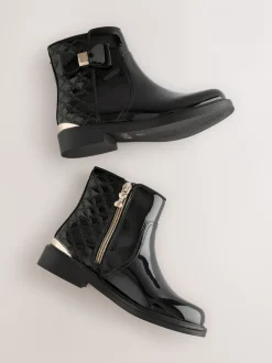 Boots*Baker by Ted Baker - Zwarte lakleren Chelsea-laarzen voor meisjes