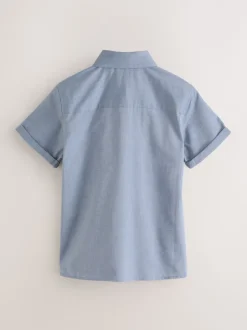 Shirts*Baker by Ted Baker Blue Short Sleeve Shirt with Bow Tie