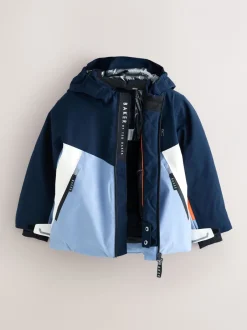 Jassen En Jacks*Baker by Ted Baker Blue Waterproof Padded Ski Coat