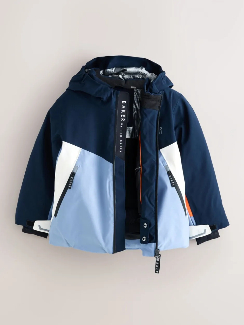 Jassen En Jacks*Baker by Ted Baker Blue Waterproof Padded Ski Coat