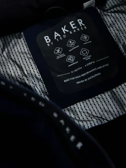 Jassen En Jacks*Baker by Ted Baker Blue Waterproof Padded Ski Coat