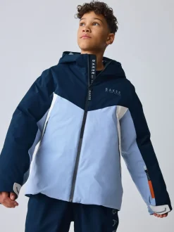 Jassen En Jacks*Baker by Ted Baker Blue Waterproof Padded Ski Coat