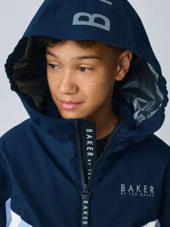 Jassen En Jacks*Baker by Ted Baker Blue Waterproof Padded Ski Coat