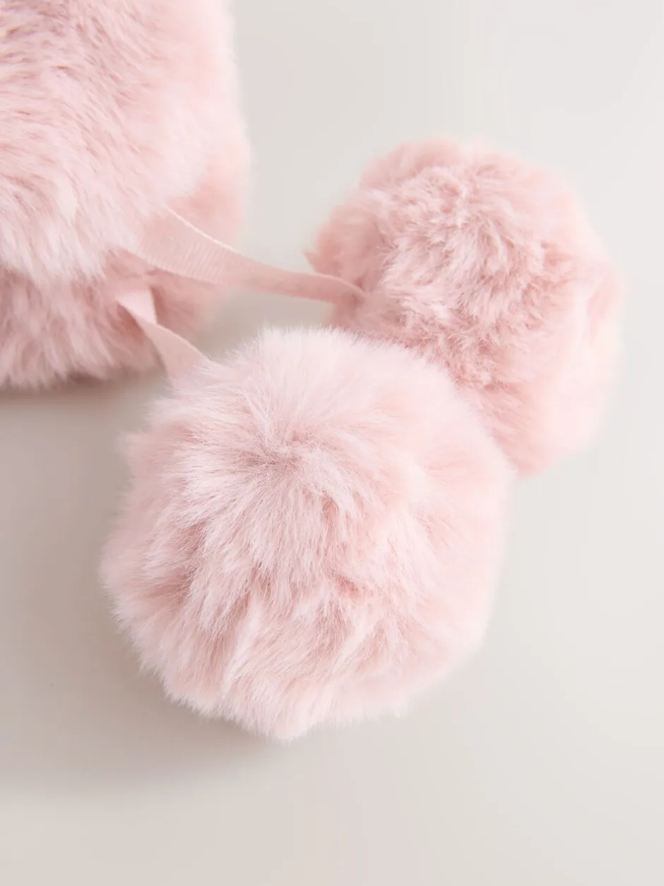 Mutsjes En Antikrabwantjes|Mutsen, Handschoenen En Sjaals*Baker by Ted Baker Bow Pink Faux Fur Trapper Hat
