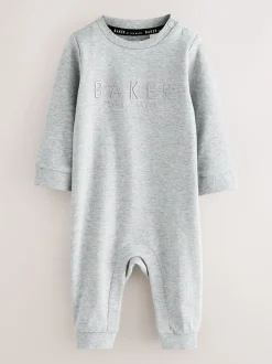 Rompertjes En Tuinbroeken|Baker by Ted Baker Burgundy Red/Grey Romper and Reversible Hat