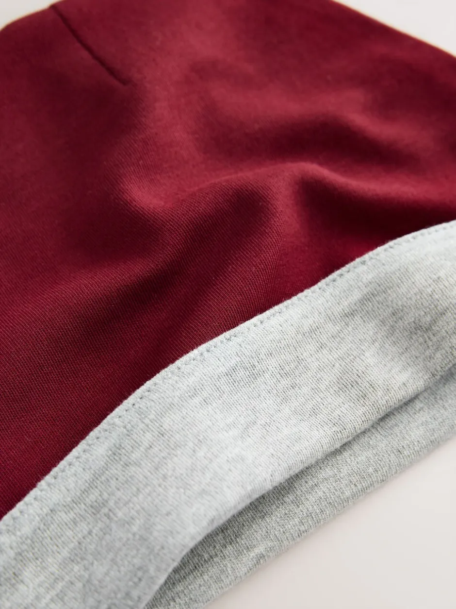 Rompertjes En Tuinbroeken|Baker by Ted Baker Burgundy Red/Grey Romper and Reversible Hat