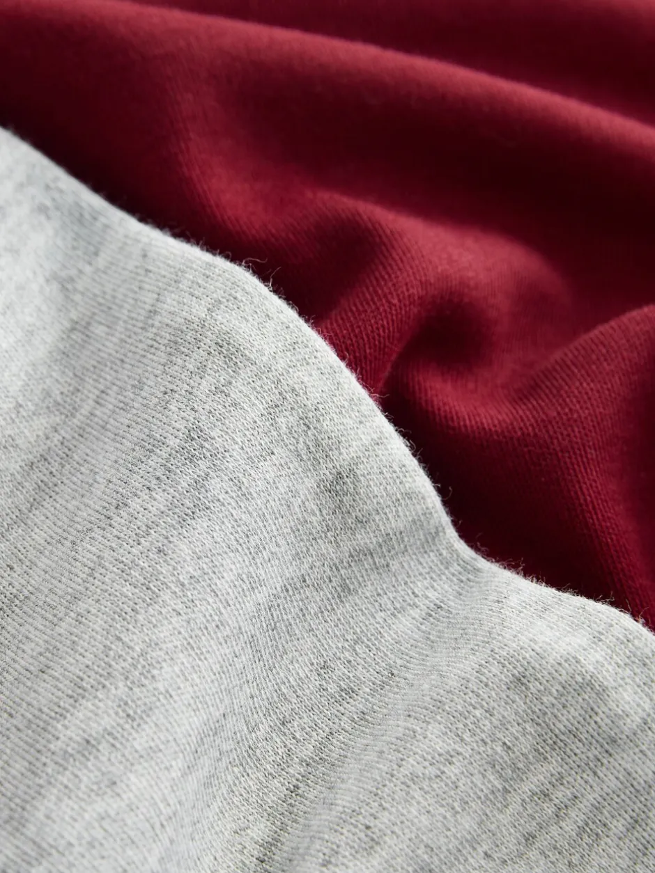 Rompertjes En Tuinbroeken|Baker by Ted Baker Burgundy Red/Grey Romper and Reversible Hat