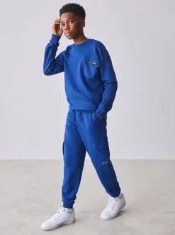 Joggingbroeken|Sweaters En Hoody´S|Baker by Ted Baker Cobalt Blue Oversized Sweatshirt and Joggers Set