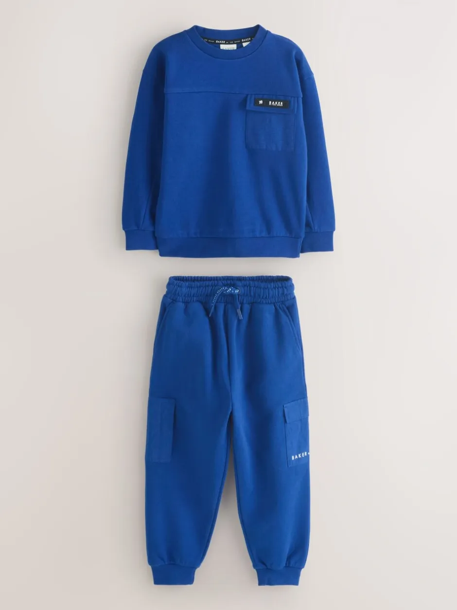 Joggingbroeken|Sweaters En Hoody´S|Baker by Ted Baker Cobalt Blue Oversized Sweatshirt and Joggers Set