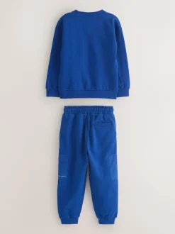 Joggingbroeken|Sweaters En Hoody´S|Baker by Ted Baker Cobalt Blue Oversized Sweatshirt and Joggers Set