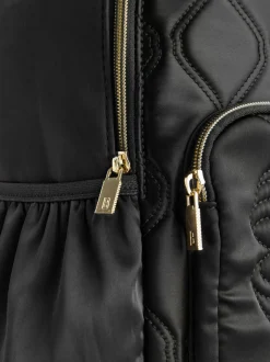 Tassen*Baker by Ted Baker gewatteerde zwarte rugzak met strik en etui voor meisjes, voor de Back to School collectie