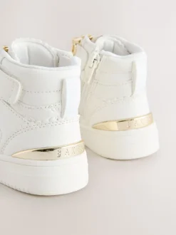 Sneakers*Baker by Ted Baker Girls White Charm Hi-Top Trainers