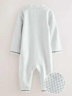 Rompertjes En Tuinbroeken|Baker by Ted Baker grijs getextureerde romper
