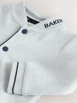 Rompertjes En Tuinbroeken|Baker by Ted Baker grijs getextureerde romper
