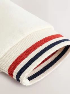 Rompertjes En Tuinbroeken|Baker by Ted Baker kiezelkleurig marineblauw en rood varsity-rompertje