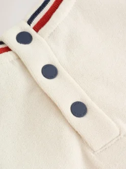 Rompertjes En Tuinbroeken|Baker by Ted Baker kiezelkleurig marineblauw en rood varsity-rompertje