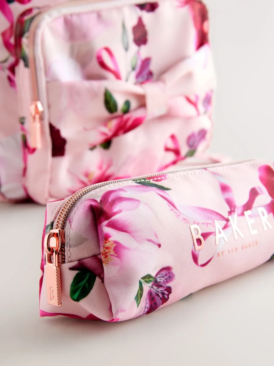 Tassen*Baker by Ted Baker meisjes roze terug naar school rugzak met bloemenprint en strik