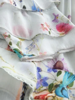 Overhemden En Blouses|Baker by Ted Baker Mint Green All Over Printed Chiffon Blouse