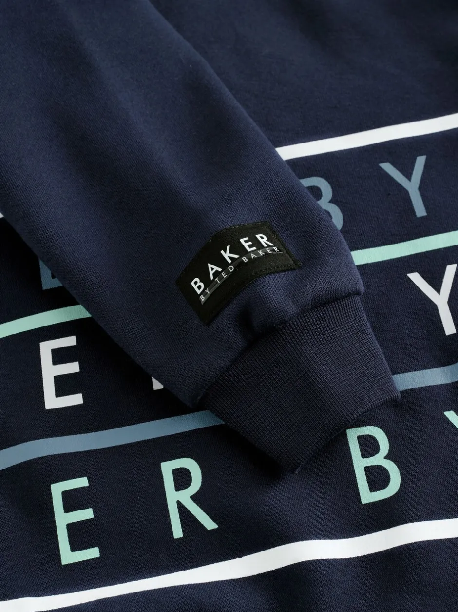 Joggingbroeken|Baker by Ted Baker Oversized Navy Graphic Sweatshirt and Joggers Set