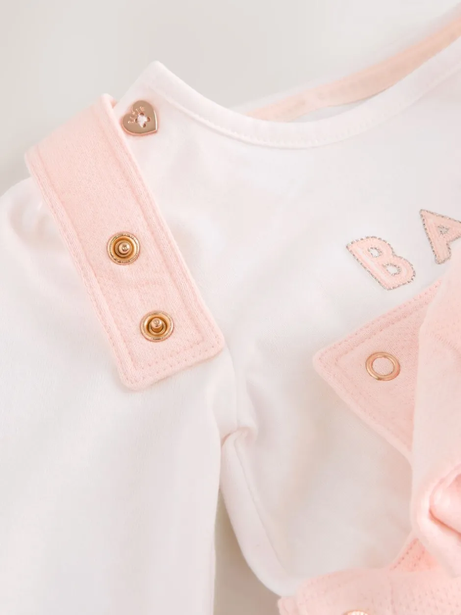 Jumpsuits En Playsuits|Baker by Ted Baker Pink Jacquard Bow Dungarees & T-Shirt Set