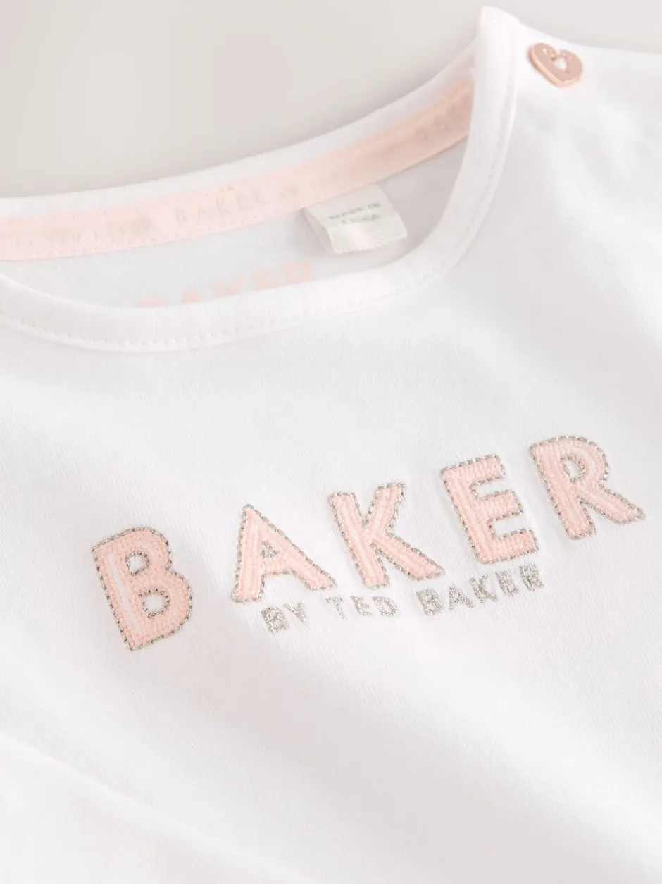 Jumpsuits En Playsuits|Baker by Ted Baker Pink Jacquard Bow Dungarees & T-Shirt Set