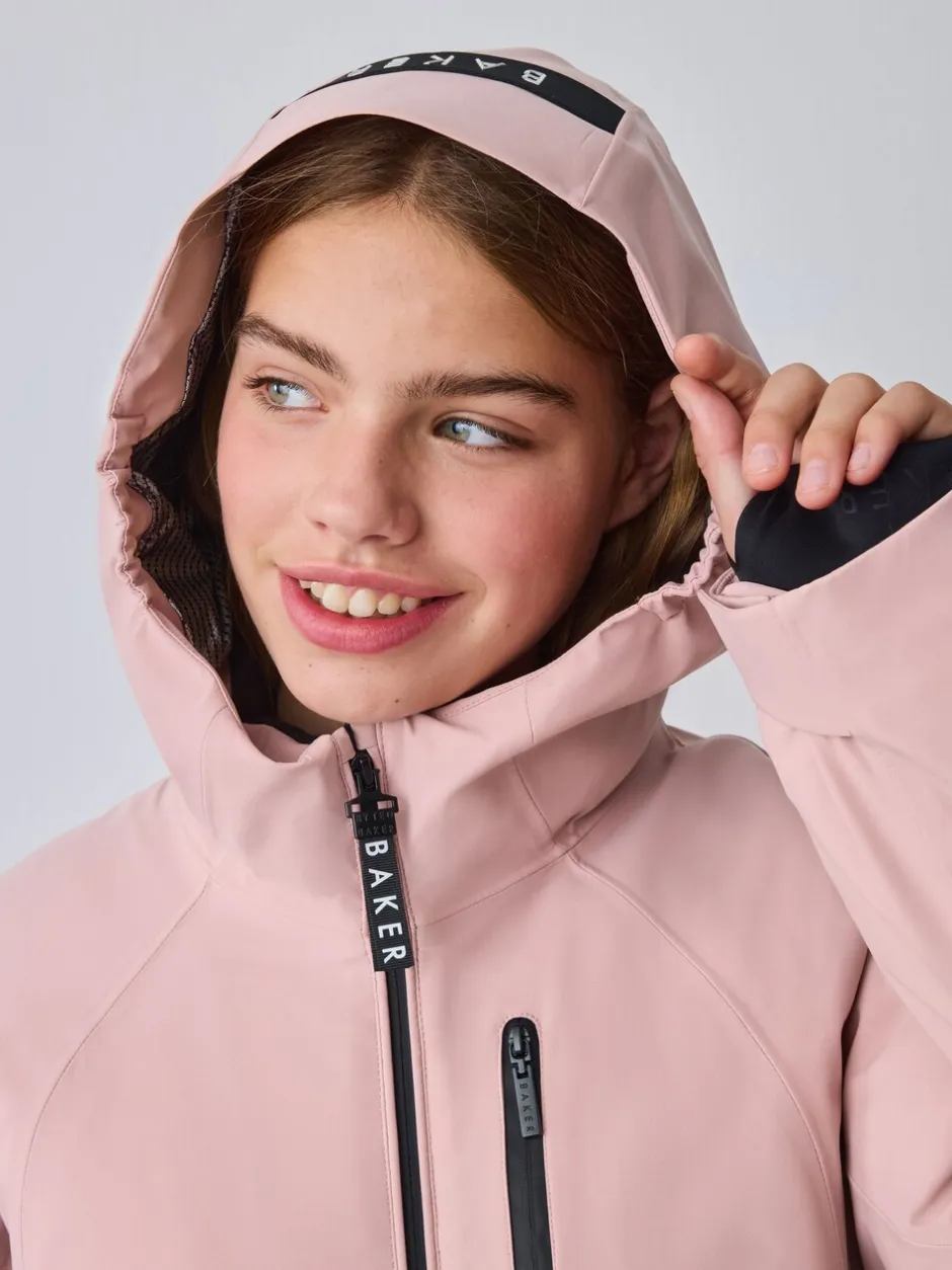 Jassen En Jacks*Baker by Ted Baker Pink Waterproof Belted Padded Ski Jacket