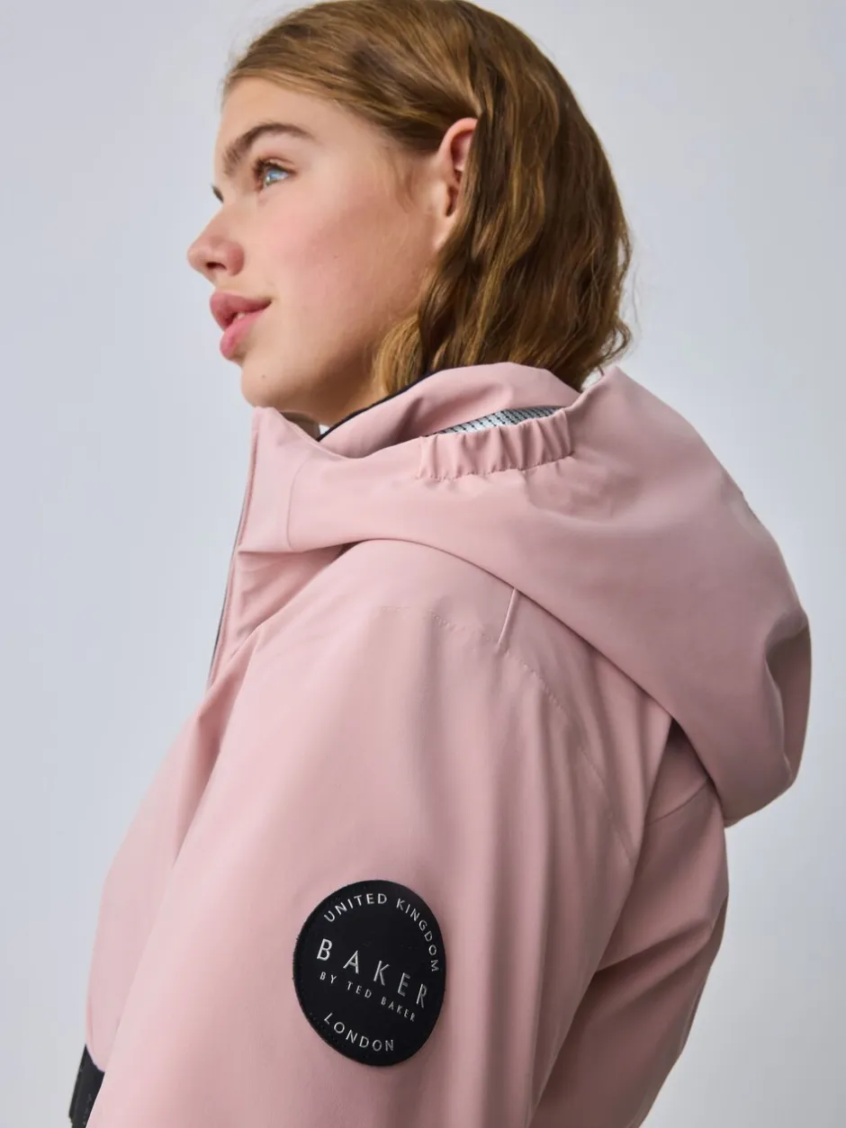 Jassen En Jacks*Baker by Ted Baker Pink Waterproof Belted Padded Ski Jacket