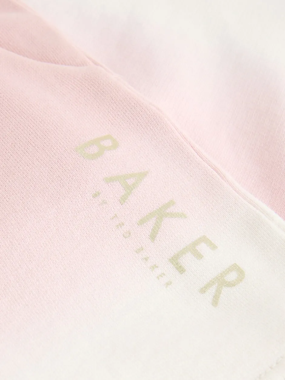 Shorts En Rokken|Baker by Ted Baker Pink/Lilac 2 Piece Ombre Sweatshirt & Shorts Set