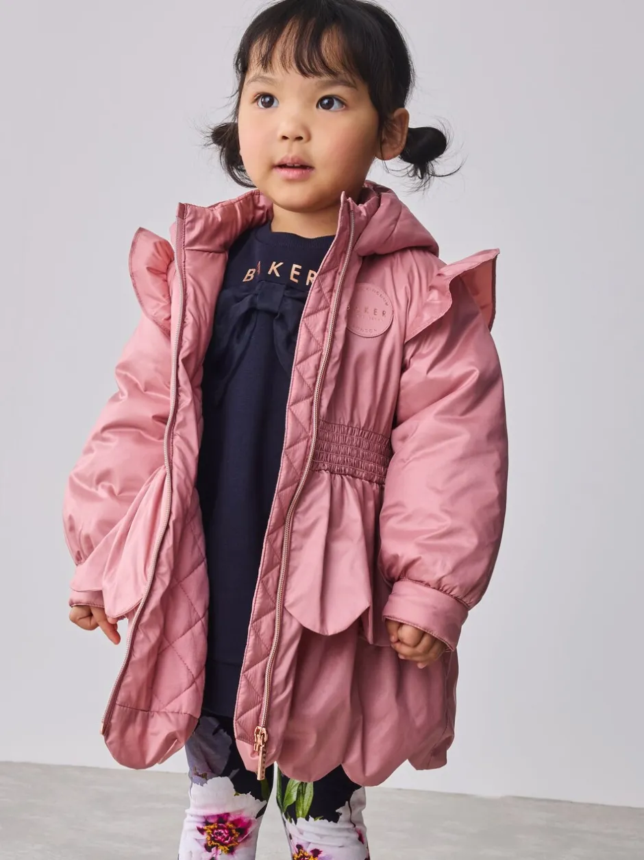 Schoolkleding|Jassen En Jacks*Baker by Ted Baker roze regenbestendige lichtgewicht regenjas met geschulpte rand
