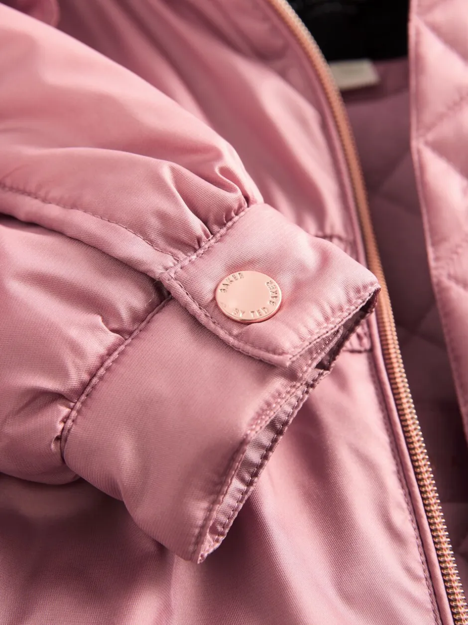 Schoolkleding|Jassen En Jacks*Baker by Ted Baker roze regenbestendige lichtgewicht regenjas met geschulpte rand