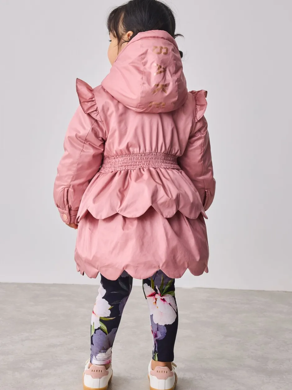 Schoolkleding|Jassen En Jacks*Baker by Ted Baker roze regenbestendige lichtgewicht regenjas met geschulpte rand