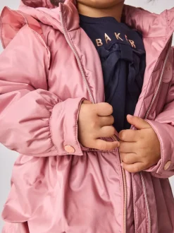 Schoolkleding|Jassen En Jacks*Baker by Ted Baker roze regenbestendige lichtgewicht regenjas met geschulpte rand