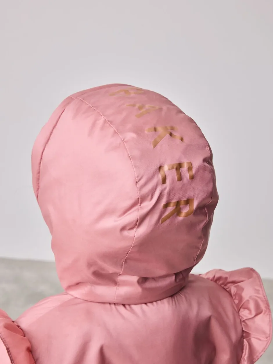 Schoolkleding|Jassen En Jacks*Baker by Ted Baker roze regenbestendige lichtgewicht regenjas met geschulpte rand