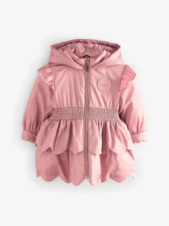 Schoolkleding|Jassen En Jacks*Baker by Ted Baker roze regenbestendige lichtgewicht regenjas met geschulpte rand