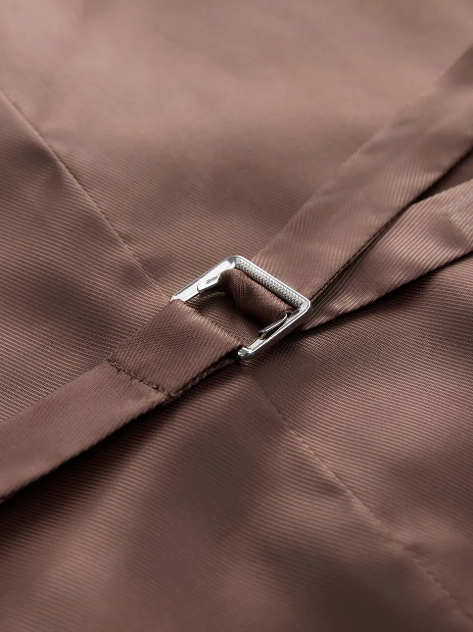 Vesten|Next Baksteenkleur - Gilet van linnenmix