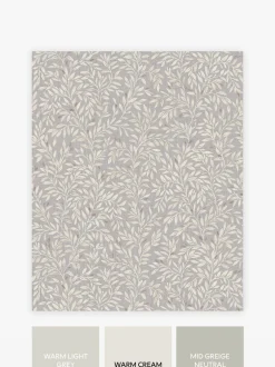 Behang*Next Behang met patroon van kleine blaadjes 10m Grijs