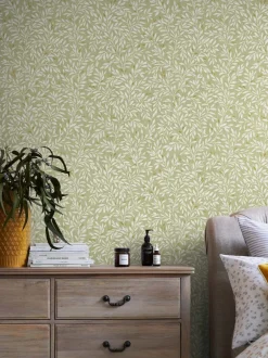 Behang|Next Behang met patroon van kleine blaadjes 10m Groen
