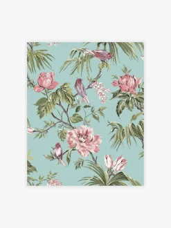 Behang|Next Behang met vogels en bloemen Grijsblauw