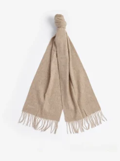 Mutsen, Handschoenen En Sjaals*Barbour - ® geweven sjaal van lamswol Beige