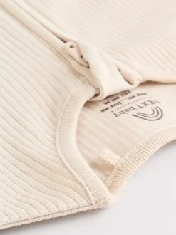 Multipacks|Babypakjes En Babypyjama's|Next Beige - Verpakking van 3 babypyjama's met tweewegrits (0-2jr)