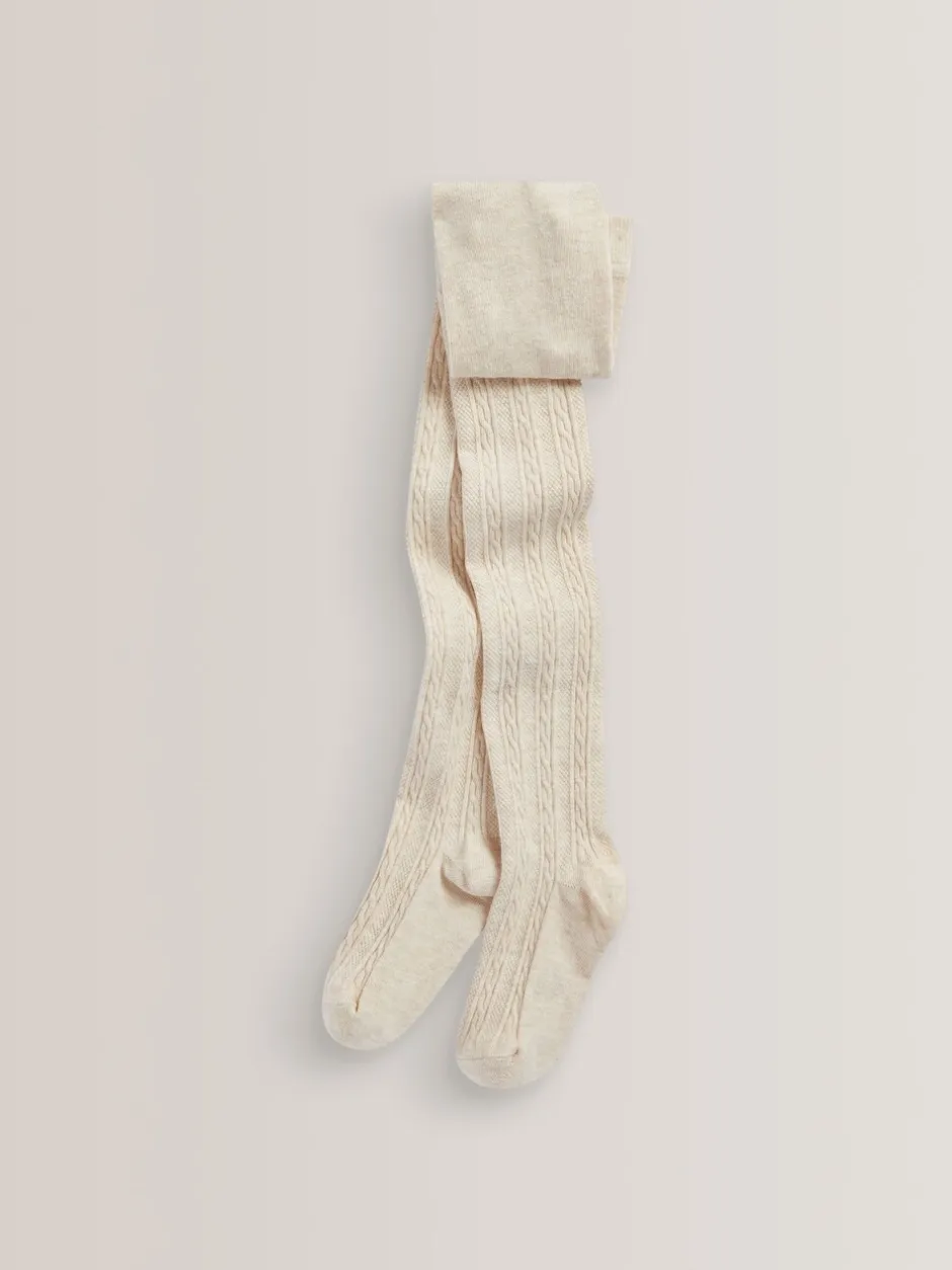 Sokken En Panty's|Sokken En Panty's*Next - Verpakking van 3 kabelmaillots met hoog katoengehalte Beigebruin-crème/bruin