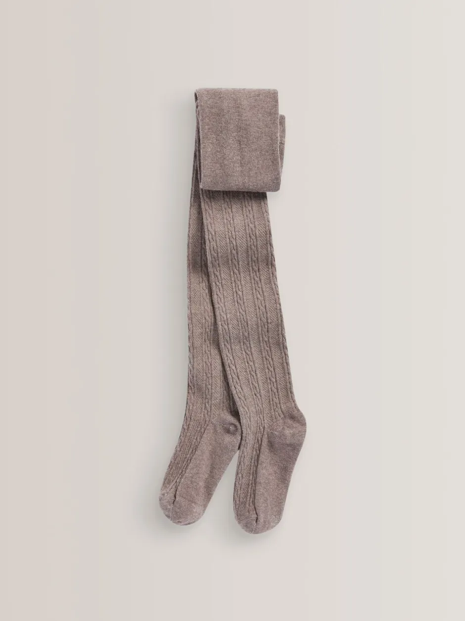 Sokken En Panty's|Sokken En Panty's*Next - Verpakking van 3 kabelmaillots met hoog katoengehalte Beigebruin-crème/bruin