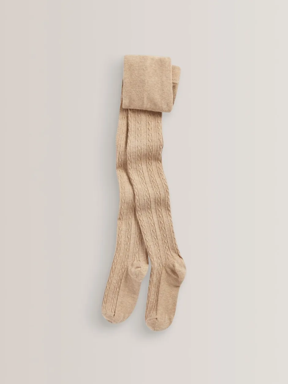 Sokken En Panty's|Sokken En Panty's*Next - Verpakking van 3 kabelmaillots met hoog katoengehalte Beigebruin-crème/bruin