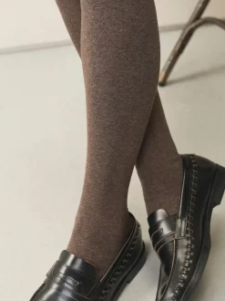 Sokken En Panty's|Next - Set van 2 gebreide panty's met warme handgreep Beige/neutraal gemêleerd