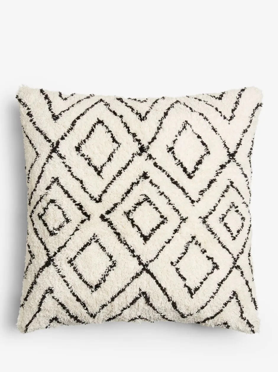Kussentjes En Plaids|Kussentjes En Plaids*Next Berber kussen met minimalistisch geometrisch patroon van 50 x 50 cm