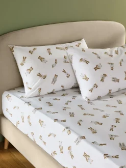 Beddenlakens En Kussenslopen*Next Bertie Bear and Rosie Rabbit Fitted Sheet and Pillowcase Set