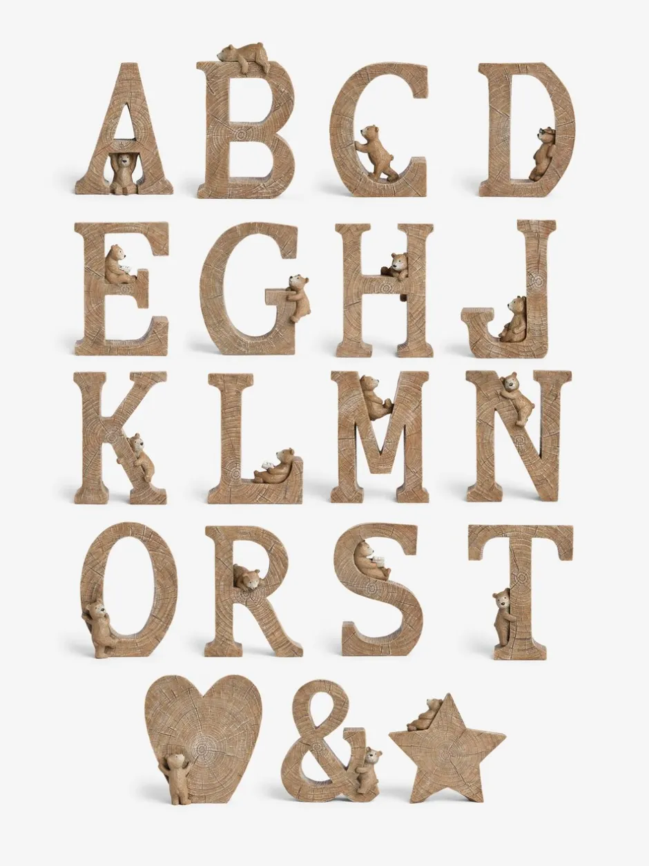 Decoraties*Next Bertie the Bear monogram ornamenten