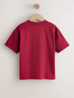 T-Shirts|Tops*Next Bessen/ecru/paars - Verpakking van 3 relaxte T-shirts met grafische print en korte mouwen (3-16jr)