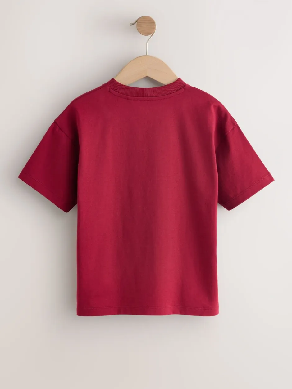 T-Shirts|Tops*Next Bessen/ecru/paars - Verpakking van 3 relaxte T-shirts met grafische print en korte mouwen (3-16jr)
